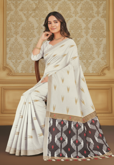 White & Golden Cotton