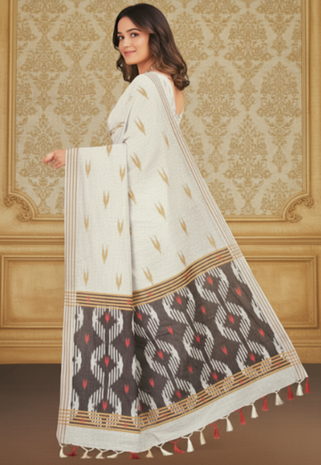 White & Golden Cotton