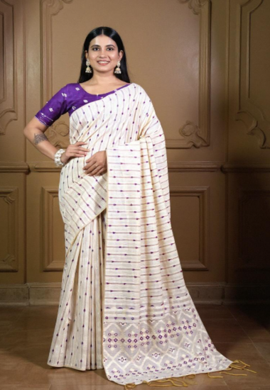 off-white & Purple Stripes